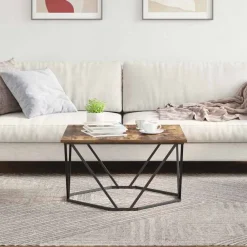 vidaXL Mesa de Café 80 x 80 x 45 cm Roble ahumado Hot