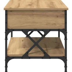 vidaXL Mesas-Mesa de Café Roble artesanal 70x50x50cm Madera contrachapada