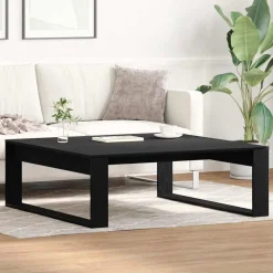 vidaXL Mesa de Café 100 x 100 x 35 cm Madera de ingeniería Roble negro Best