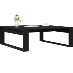 vidaXL Mesa de Café 100 x 100 x 35 cm Madera de ingeniería Roble negro Best