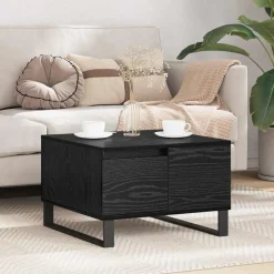 vidaXL Mesa de Café 55 x 55 x 36,5 cm Madera de ingeniería Roble negro Hot