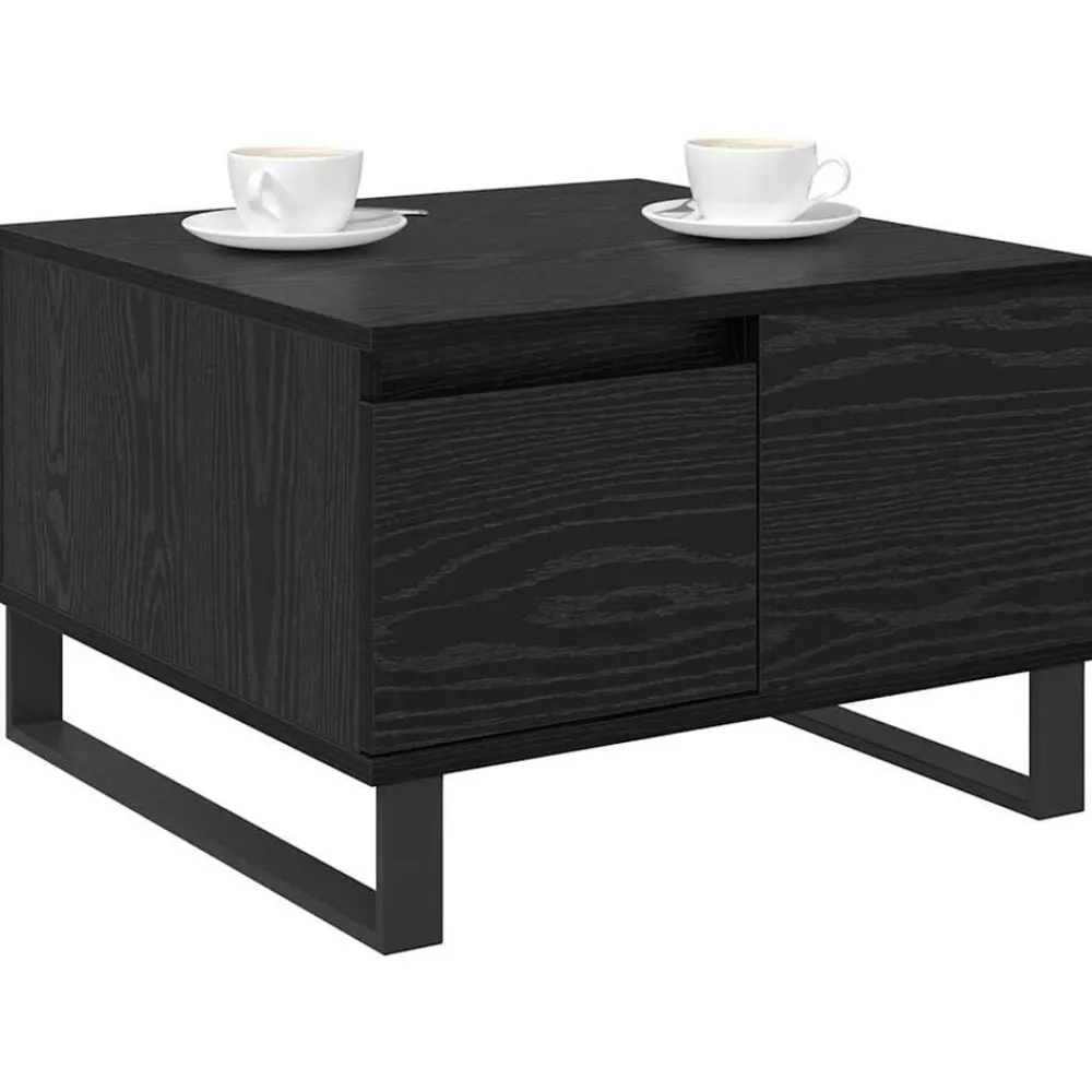 vidaXL Mesa de Café 55 x 55 x 36,5 cm Madera de ingeniería Roble negro Hot