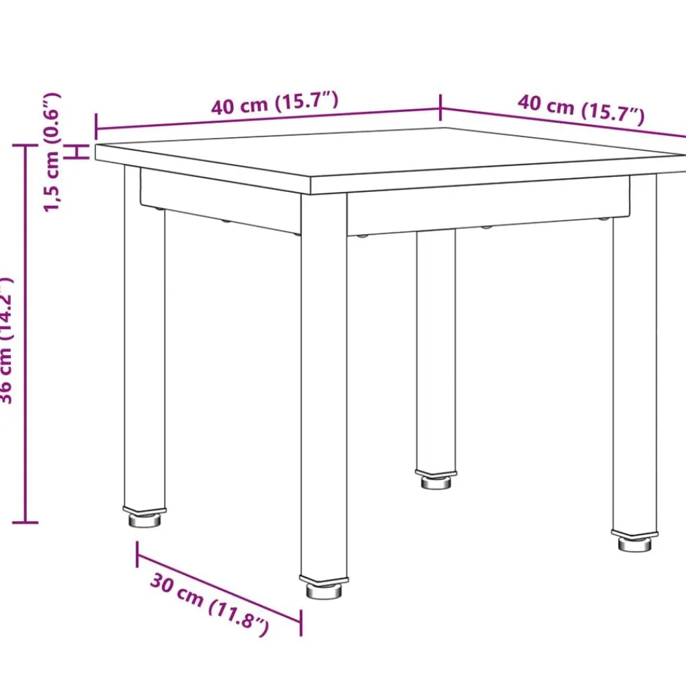 vidaXL Mesas-Mesa de Café Sonoma 40 x 40 x 36 cm Madera de ingeniería