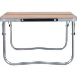 vidaXL Mesa de camping plegable aluminio marrón 60x40 cm Marr&oacute;n Best