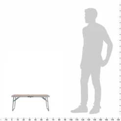 vidaXL Mesa de camping plegable aluminio marrón 60x40 cm Marr&oacute;n Best