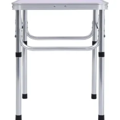 vidaXL Actividades Al Aire Libre-Mesa de camping plegable aluminio 60x45 cm