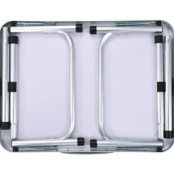 vidaXL Actividades Al Aire Libre-Mesa de camping plegable aluminio 60x45 cm