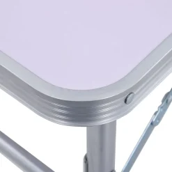 vidaXL Actividades Al Aire Libre-Mesa de camping plegable aluminio 60x45 cm