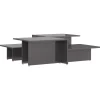 vidaXL Mesa de centro 2 pzas madera contrachapada gris 111,5x50x33cm Outlet