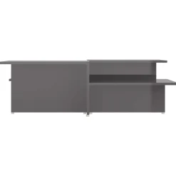 vidaXL Mesa de centro 2 pzas madera contrachapada gris 111,5x50x33cm Outlet
