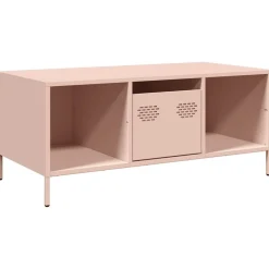 vidaXL Mesa de centro acero laminado en frío 101,5x50x43,5 cm Rosa