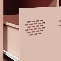 vidaXL Mesa de centro acero laminado en frío 101,5x50x43,5 cm Rosa