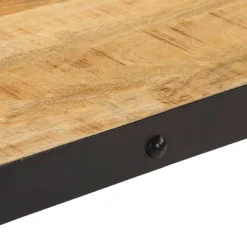 vidaXL Mesa de centro con ruedas madera maciza de mango 100x55x26 cm Online