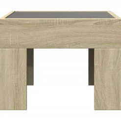 vidaXL Mesa de centro con Infinity LED 40x40x30 cm Roble Sonoma