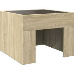 vidaXL Mesa de centro con Infinity LED 40x40x30 cm Roble Sonoma