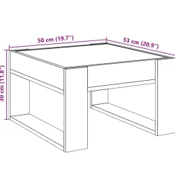 vidaXL Mesas-Mesa de centro con Infinity LED 50x53x30 cm