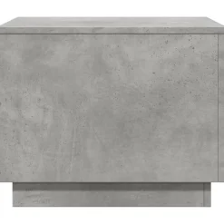 vidaXL Mesa de centro con luces LED gris hormigón 50x50x40 cm Gris hormig&oacute;n Online