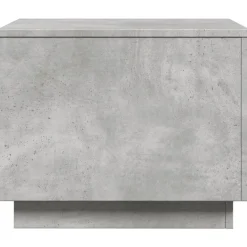 vidaXL Mesa de centro con luces LED gris hormigón 50x50x40 cm Gris hormig&oacute;n Online