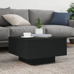 vidaXL Mesas-Mesa de centro con luces LED 55x55x31 cm