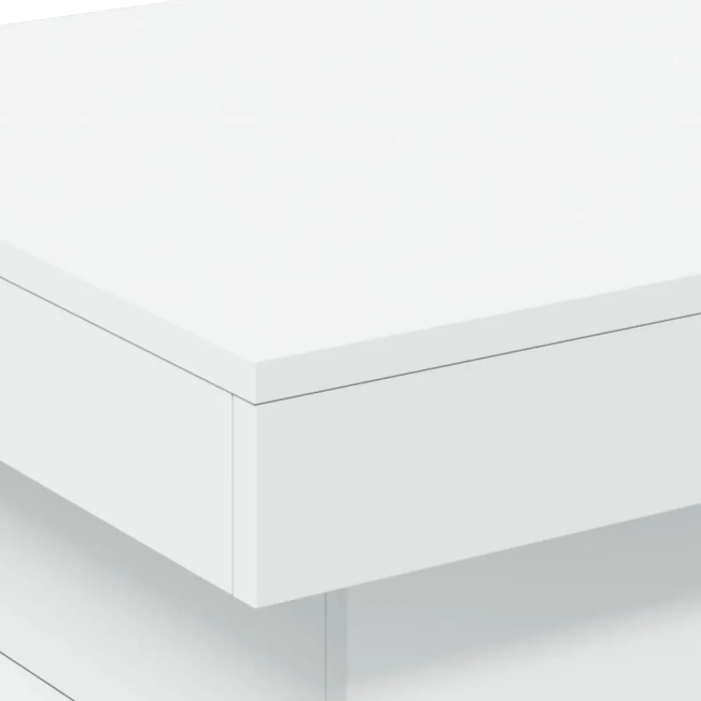 vidaXL Mesa de centro con luces LED 50x50x40 cm Blanco Hot
