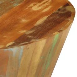 vidaXL Mesa de centro de madera maciza reciclada Ø65x31 cm New