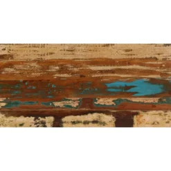 vidaXL Mesas-Mesa de centro de madera maciza reciclada y acero 100x50x35 cm