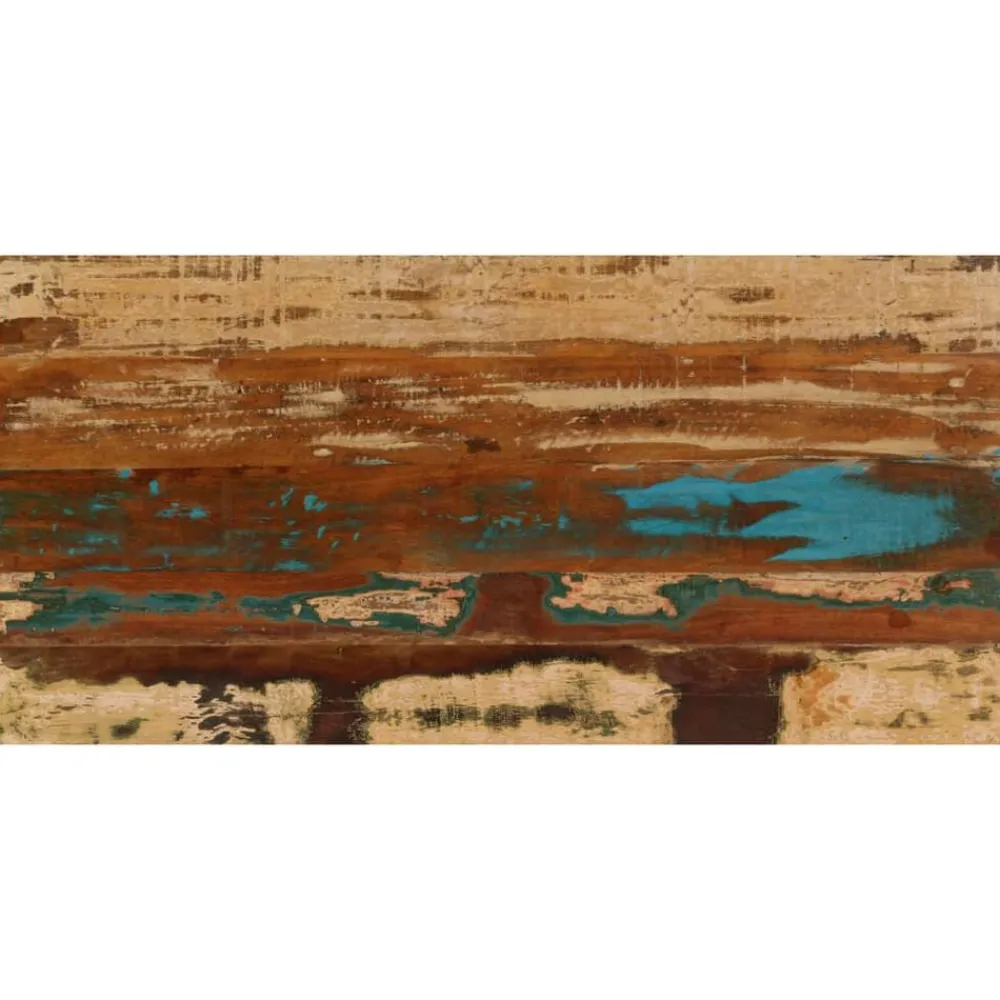 vidaXL Mesas-Mesa de centro de madera maciza reciclada y acero 100x50x35 cm