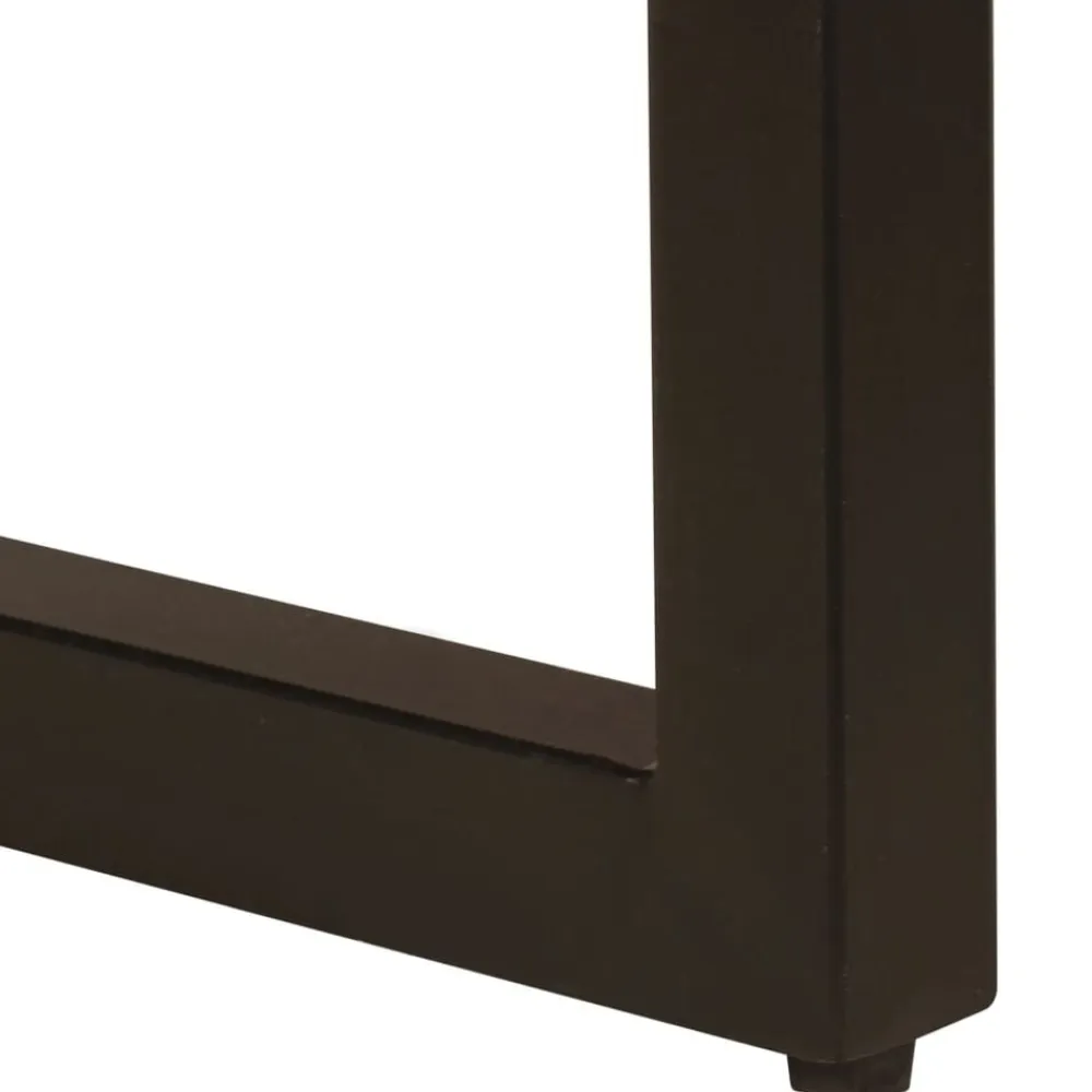 vidaXL Mesas-Mesa de centro de madera maciza reciclada y acero 100x50x35 cm