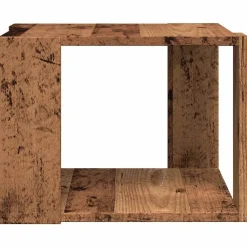 vidaXL Mesa de centro de madera contrachapada envejecida 40x40x30 cm Madera envejecida Best