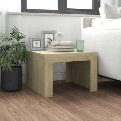 vidaXL Mesa de centro de madera contrachapada color roble 50x50x35 cm Roble Sonoma Best