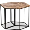 vidaXL Mesa de centro de madera maciza de mango 56x48x40 cm Best