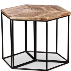 vidaXL Mesa de centro de madera maciza de mango 56x48x40 cm Best