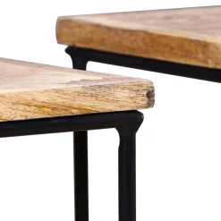 vidaXL Mesa de centro de madera maciza de mango 56x48x40 cm Best