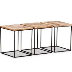 vidaXL Mesa de centro de madera maciza de mango 56x48x40 cm Best