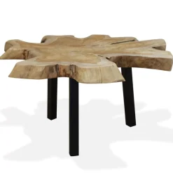 vidaXL Mesa de centro de teca genuina 80x70x38 cm Clearance