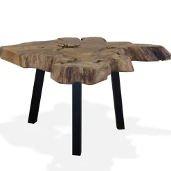 vidaXL Mesa de centro de teca genuina 80x70x38 cm Clearance