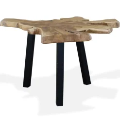 vidaXL Mesa de centro de teca genuina 80x70x38 cm Clearance