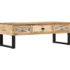 vidaXL Mesas-Mesa de centro de madera maciza de mango 110x50x38 cm