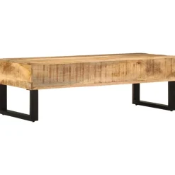 vidaXL Mesas-Mesa de centro de madera maciza de mango 110x50x38 cm