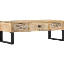 vidaXL Mesas-Mesa de centro de madera maciza de mango 110x50x38 cm