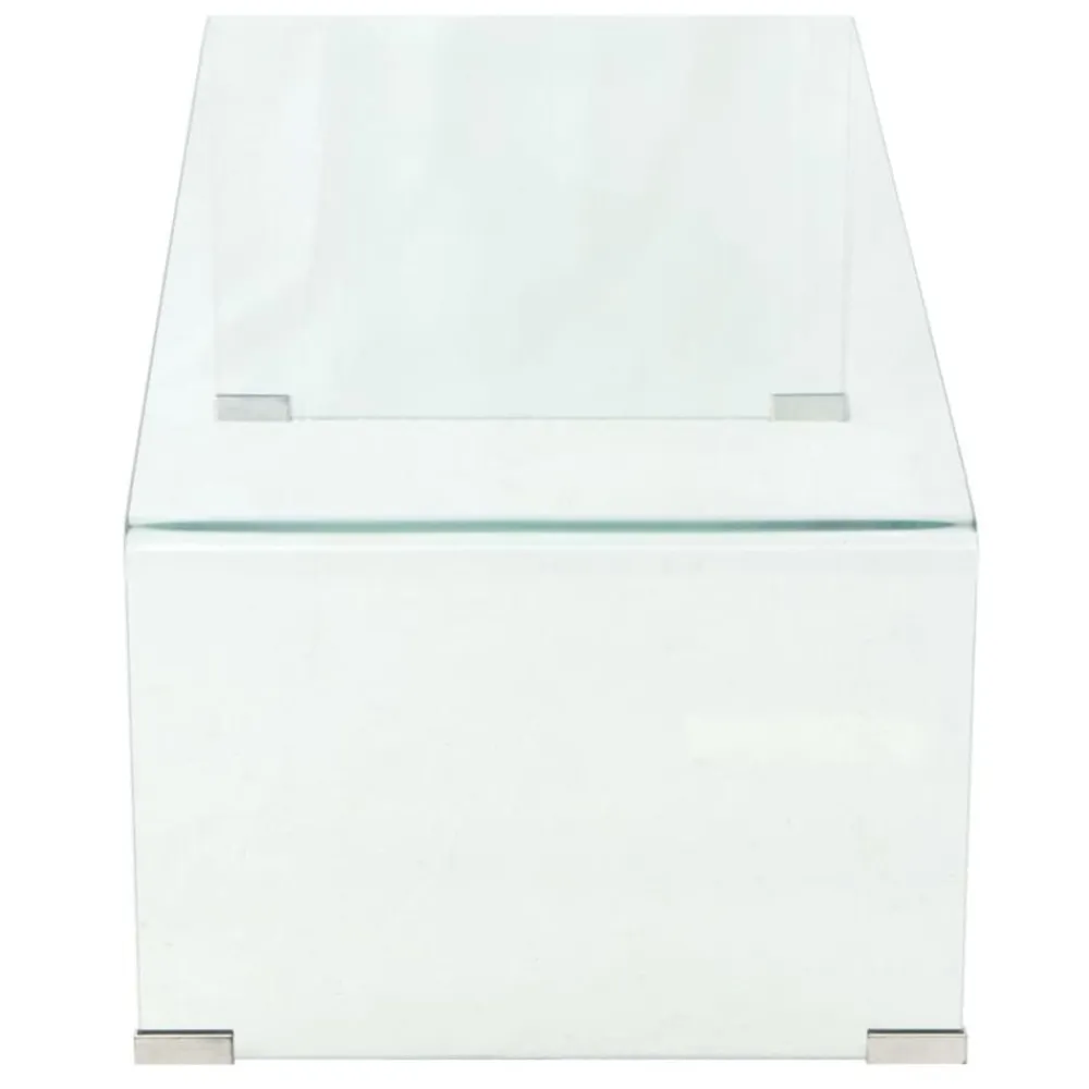 vidaXL Mesas-Mesa de centro de vidrio templado transparente 98x45x30 cm