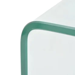 vidaXL Mesas-Mesa de centro de vidrio templado transparente 98x45x30 cm