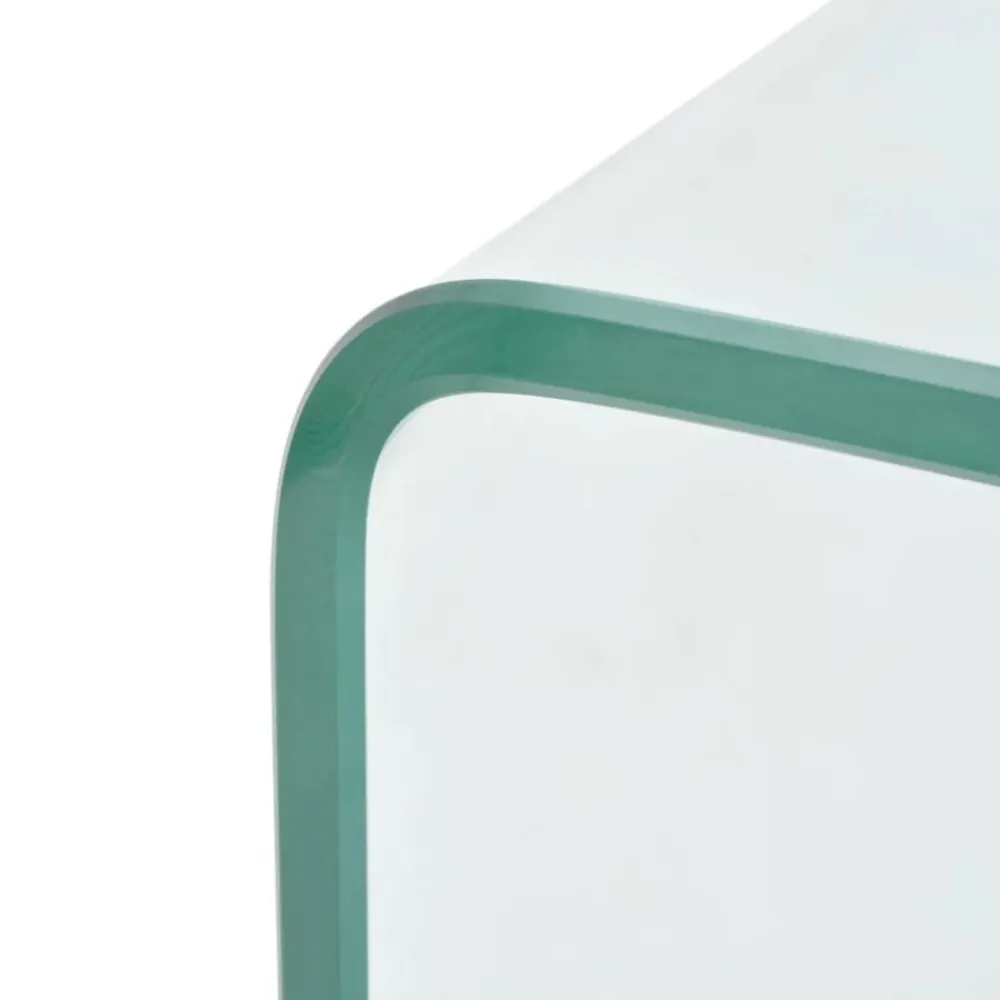 vidaXL Mesas-Mesa de centro de vidrio templado transparente 98x45x30 cm