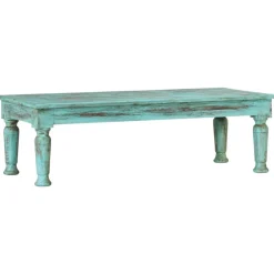 vidaXL Mesas-Mesa de centro de madera maciza reciclada 110x50x34 cm