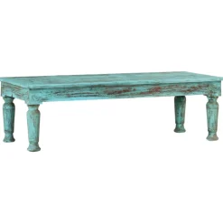 vidaXL Mesas-Mesa de centro de madera maciza reciclada 110x50x34 cm