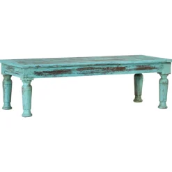 vidaXL Mesas-Mesa de centro de madera maciza reciclada 110x50x34 cm