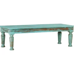 vidaXL Mesas-Mesa de centro de madera maciza reciclada 110x50x34 cm