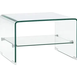 vidaXL Mesa de centro de vidrio templado transparente 50x45x33 cm Discount