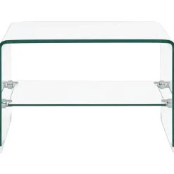 vidaXL Mesa de centro de vidrio templado transparente 50x45x33 cm Discount