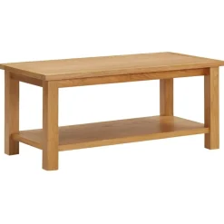 vidaXL Mesas-Mesa de centro de madera maciza de roble 90x45x40cm